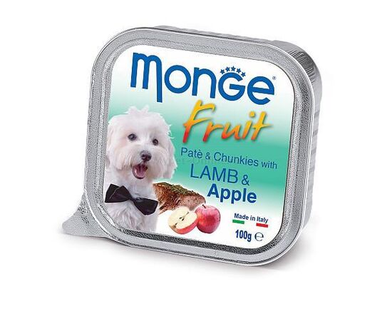 Wet food for adult dogs lamb and apple Monge 100 g