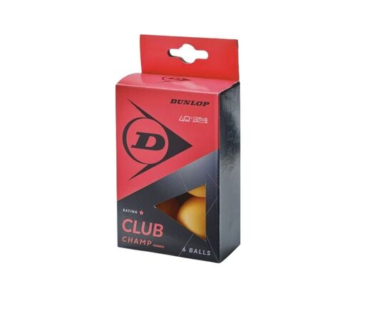 ტენისის მაგიდის ბურთები DUNLOP CLUB CHAMP 40+ 6ც