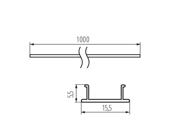 Плафон для алюминиевого профиля Kanlux SHADE CK G 26580 1 м 10 шт