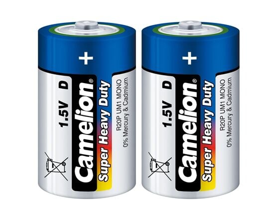 Battery Camelion Super Heavy Duty blue D saline 2 pcs