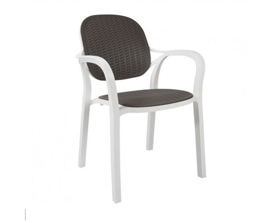 Стул YONCA RATTAN ARMCHAIR  WHITE/ANT CT024