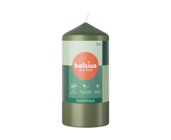 Candle Bolsius olive green 120/58 mm