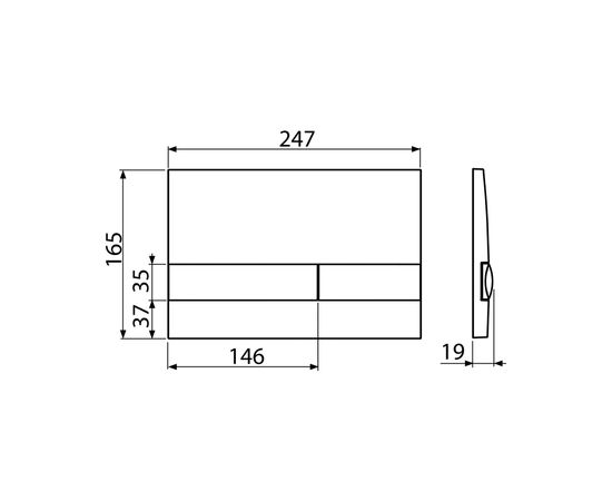 Кнопка для систем инсталяций Alca Drain M1738 черный