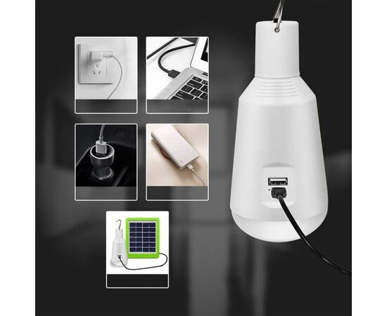 LED Lamp with emergency function and solar panel V-TAC 2857 7W E27