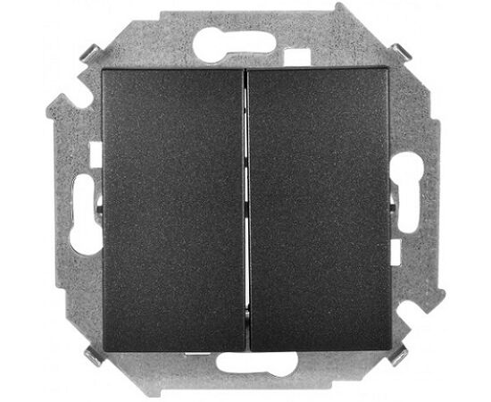 Switch without frame Simon 15 1591398-038 2 key graphite