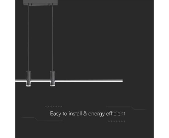 Люстра LED V-TAC 19W 4000К 2160Lm черный 10088