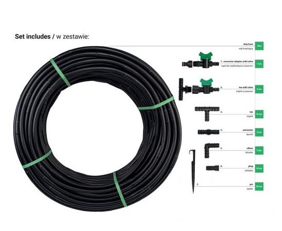 Water flow drip Bradas DSWWF50-SET2 50 m + accesories 87 pcs