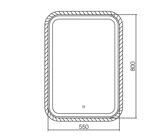 სარკე სენსორული ჩამრთველით Silver Mirrors Galeon 550х800