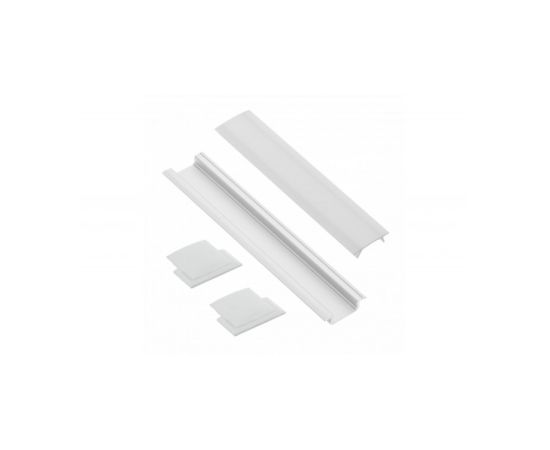 Profile kit GLAX GTV LED strip 2m matt recessed white