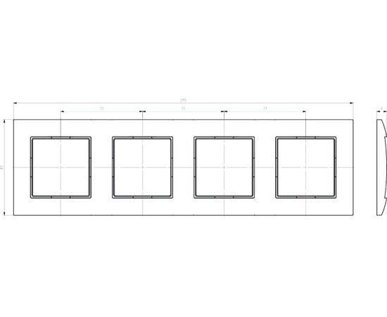 Frame Ospel Aria R-4U/00 4 sectional white