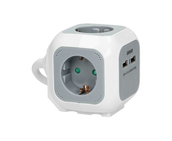 Удлинитель куб ORNO  4 1.5м 2 USB Schuko