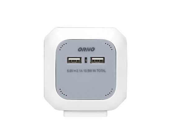 Удлинитель куб ORNO  4 1.5м 2 USB Schuko