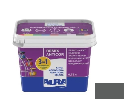 Enamel Eskaro Aura Luxpro Remix Anticor 750 ml dark grey