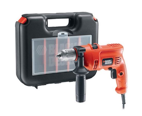 დარტყმითი დრელი Black+Decker CD714CRESKA-QS 710W + ბურღები