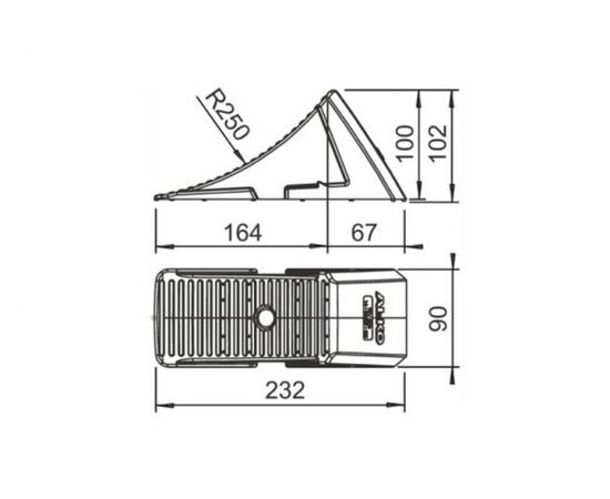 Wheel chock Al-ko UK10 K up to 295 mm 1237250