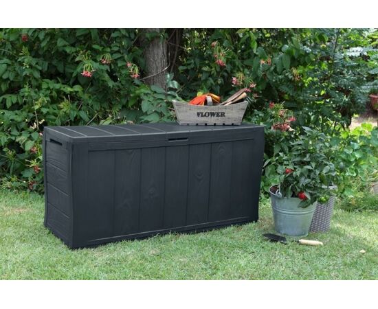 ბოქსი ბაღის Keter Sherwood Storage Box 117x45x58 სმ ანტრაციტი