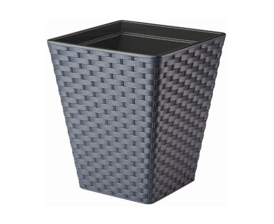 Plastic flower pot FORM PLASTIC Rattana square 3860-014 Ø30 anthracite