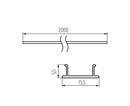 Плафон для алюминиевого профиля Kanlux SHADE CK G 26581 2 м 5 шт