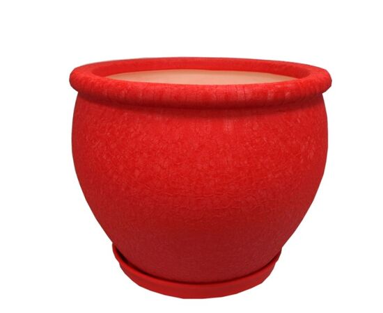 Flower Pot Ceramic with a stand Vietnam N2 Red Silk