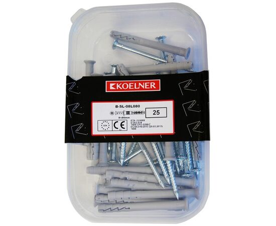 Dowel - countersunk nail Koelner 25 pcs 8x80 mm B-SL-08L080 box