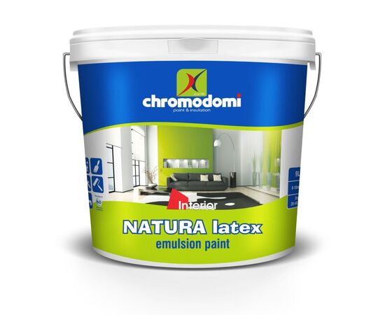 საღებავი წყალდისპერსიული Chromodomi Natura Latex 9 ლ თეთრი