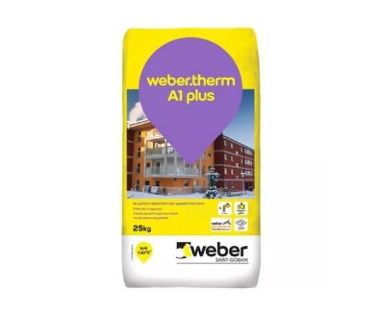 ბათქაში თბოიზოლაციის Weber Therm А1 Plus 25 კგ