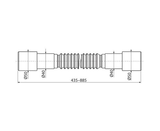 მიერთება მოქნილი Alcadrain A720 50/40×40/50