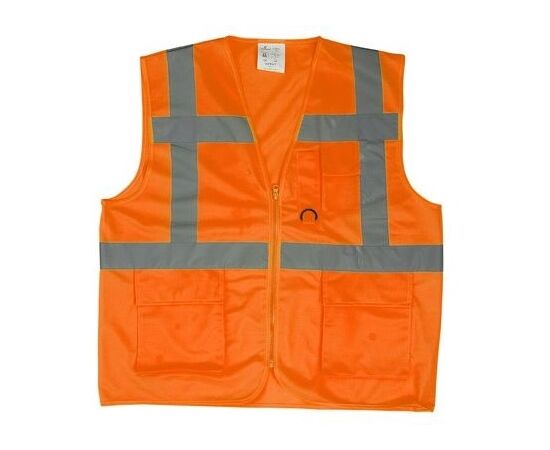 Zipped reflective waistcoat Coverguard YARD 7YGMO XL orange