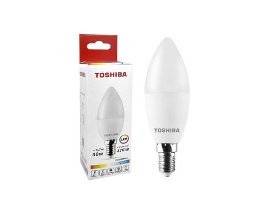 LED Lamp Toshiba C37 6500K 4.7W E14