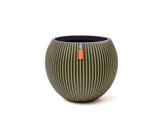 Flower pot Capi Europe Vase Groove 30x25cm green