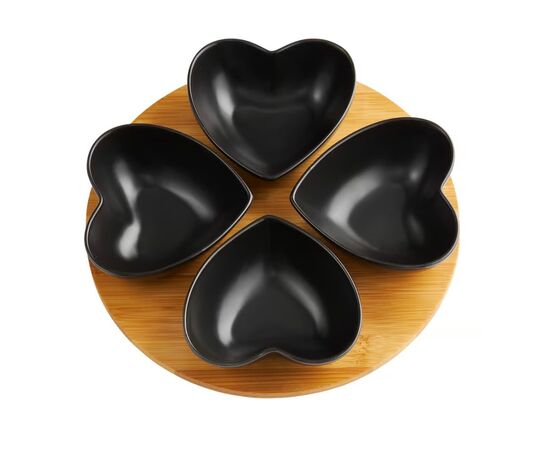 Serving set Ambition Natural 5pcs black