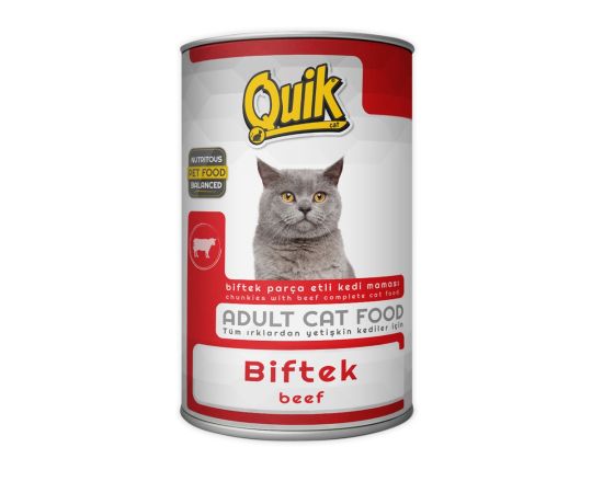 Консерва для кошек Quik говядина 415гр