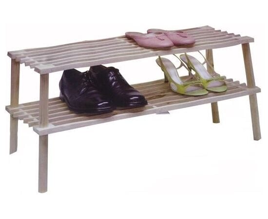 Wooden shelf for shoes TORO two tier