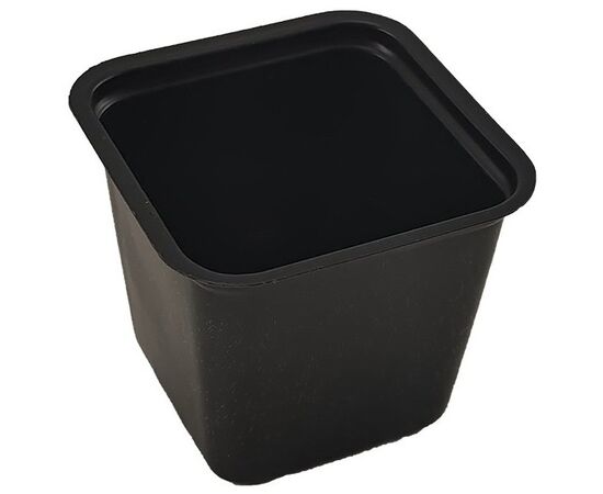 Plastic pot 6x5,5 (black) with drainage system