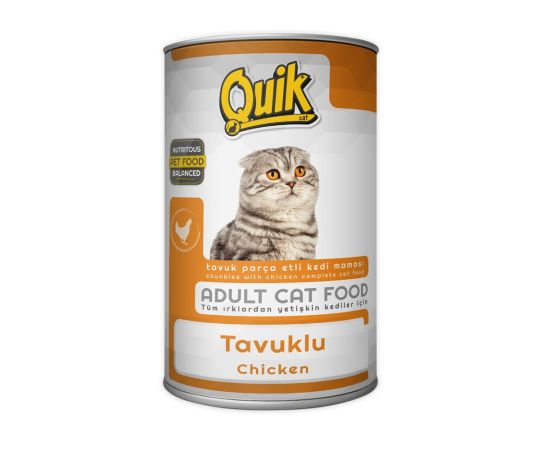 Canned food for cats Quik liver and rabbit meat 415g