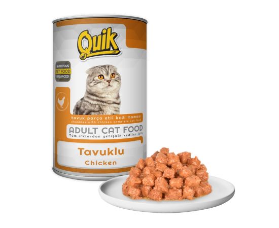 Canned food for cats Quik liver and rabbit meat 415g