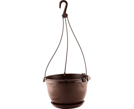 Hanging plastic pot for flowers FORM PLASTIC Malta 2503-013 Ø24 brown