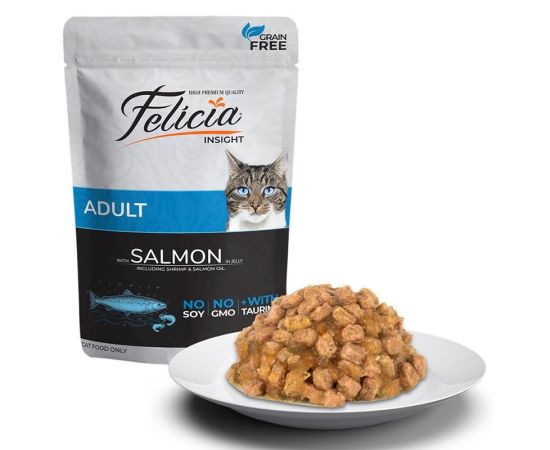 Wet food for cat Felicia salmon 85gr