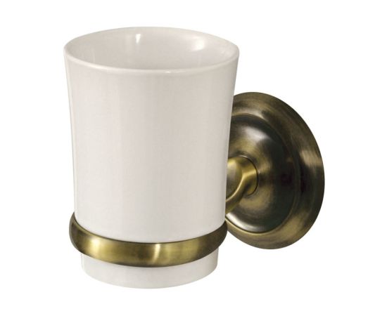 Toothbrush cup Bisk Deco Antic Brass