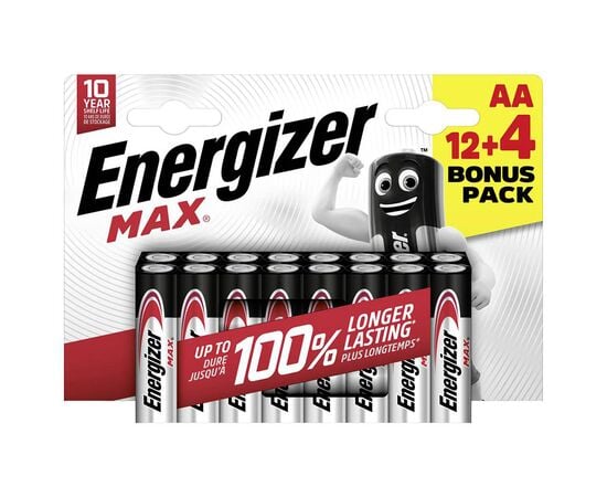 Батарейки Energizer АА 12+4шт Max Alk E303326702 7836