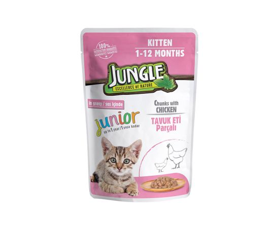 Wet food for kitten Jungle chicken 100gr