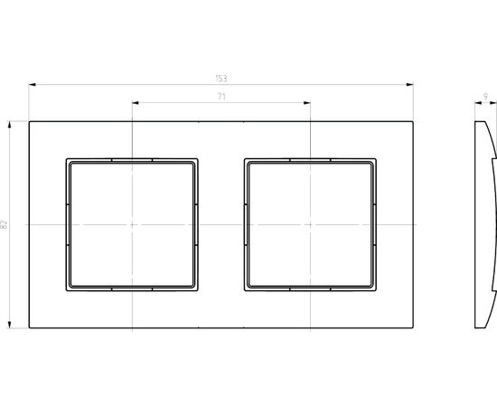 Frame Ospel Aria R-2U/33 2 sectional black