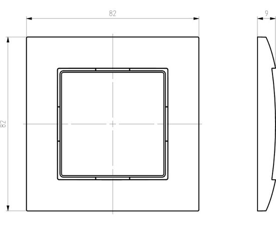 Frame Ospel Aria R-1U/33 1 sectional black