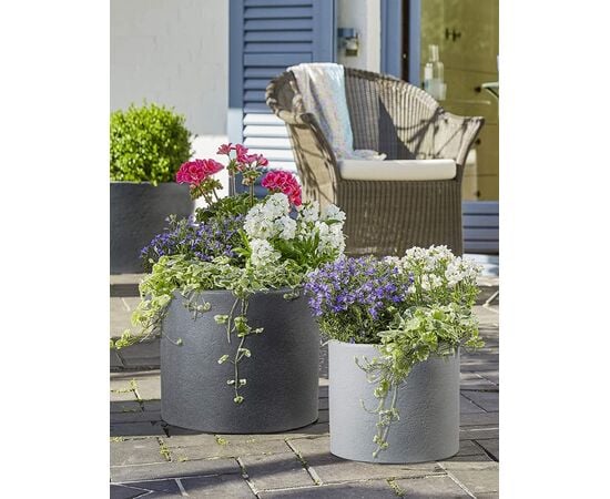 Plastic pot Scheurich 130/50 Stony Gray 41x50 cm