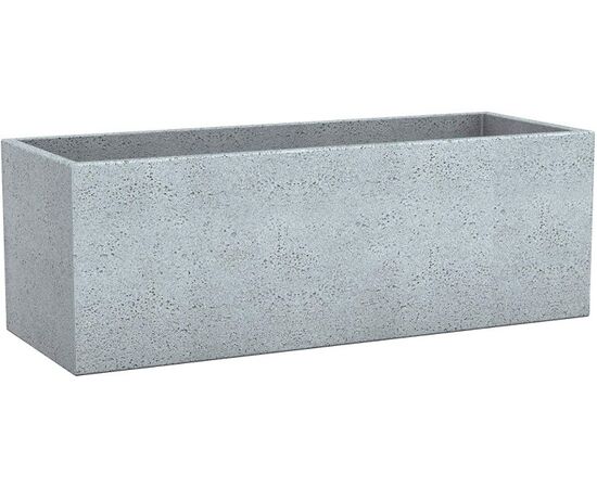 Plastic flower pot Scheurich 240/80 C-CUBE LONG Stony Grey