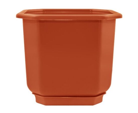 Plastic flower pot with a stand Aleana Dama 20x20 Terracotta