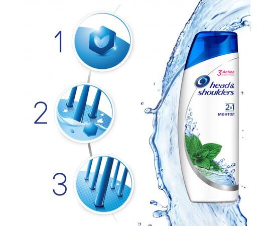 Shampoo and balm conditioner 2 in 1 anti-dandruff Head&Shoulders menthol 400 ml