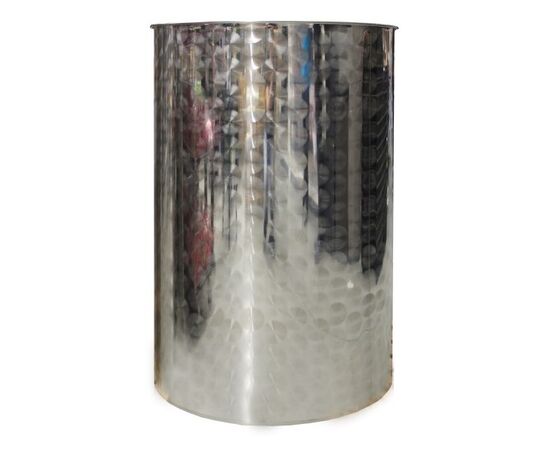 Barrel stainless steel 200 l with pneumatic cover