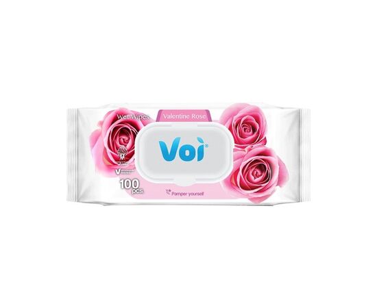 ხელსახოცი სველი Voi Valentine Rose 100 ც