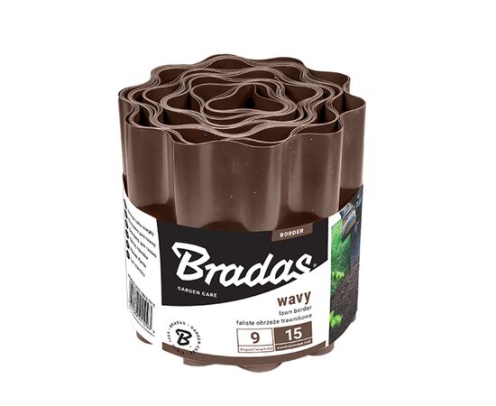 Lawn wavy border Bradas OBFB 0915 9 m х 15 cm brown